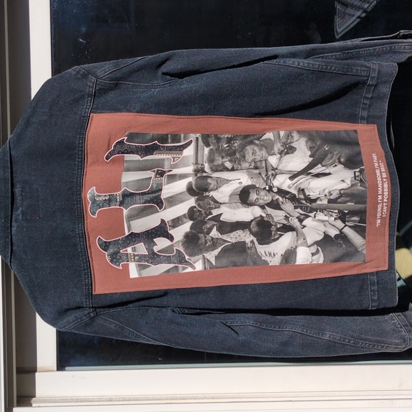 Mohammad Ali Black Denim Jacket - Picture 1 of 6